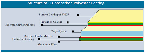 flourine carbon coating structure